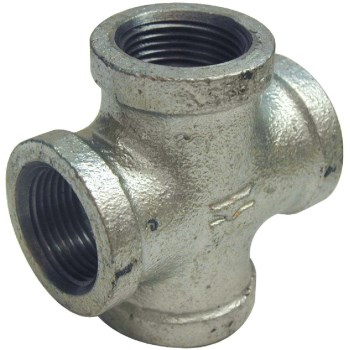 Malleable Iron Cross, Galvanized - 1/2"