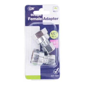 Female Compression Adapter - 3/8" x 1/2" FIP, 2pk