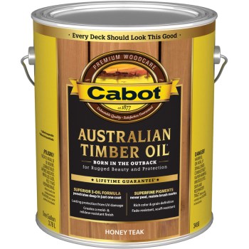 Cabot 01-3458 Australian Timber Oil, Honey Teak ~ Gallon