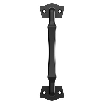 Rustic Modern Gate Pull, Black - 9-13/16"