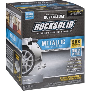 Rust-Oleum 286893 RockSolid Metallic Floor Kit,  Silver Bullet  