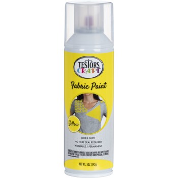 Fabric Spray Paint, Yellow  5 oz