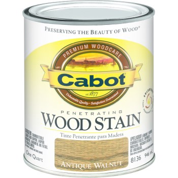 Cabot 1440008136005 Wood Stain, Interior, Antique Walnut ~ Quart