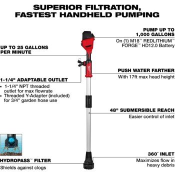 M18 Brushless Stick Transfer Pump (Tool Only)