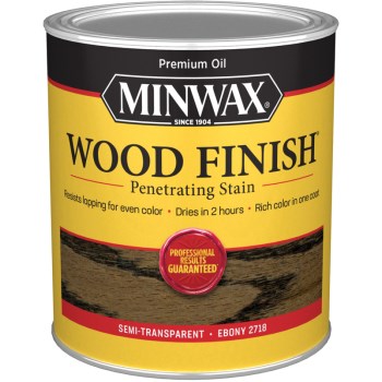 Minwax 70013 Semi-Transparent Wood Stain, Ebony ~ Quart 