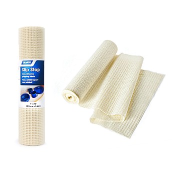 Camco 43277 RV Slip-Stop Shelf Liner,  Light Beige ~ 1 ft x 12 ft  