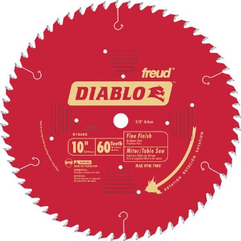 Freud/Diablo D1060X Finish Blade, 60T ~ 10"