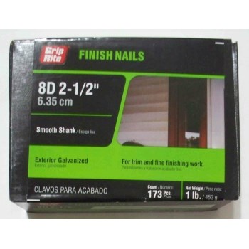 Prime Source Galvanized Finish Nail - 8d (2-1/2"), 1 Lb