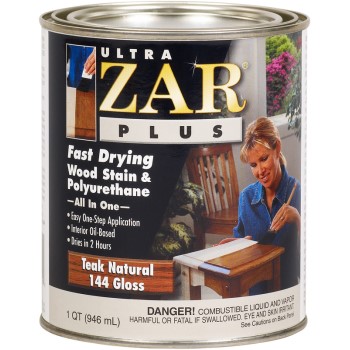 Zar 14412 Ultra Zar Plus Teak Natural Stain, Gloss ~ Quart