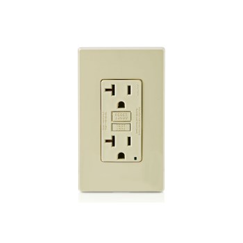 GFCI Outlet, Self Test, Ivory - 20 Amp