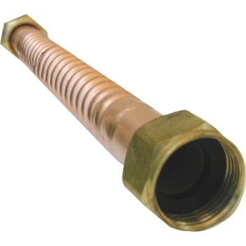 Corrugated Copper Water Heater Connector - 12"