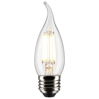 4W LED CA10 Bulb - Clear, 3000K