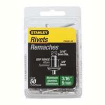 Stanley Aluminum Rivets, 50pk - 3/16" x 3/8"