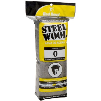 Red Devil 0313 Steel Wool Pads,  #0 Fine  ~ 16 Pads/Pack