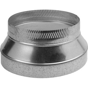 Gray Metal Galvanized Duct Reducer - 4" to 3", 28ga