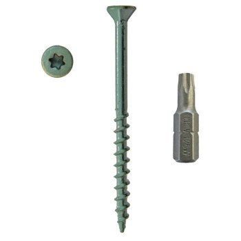 Grip-Rite DeckForce #10 x 3-1/2" Exterior Deck Screw - Green, 5 lb