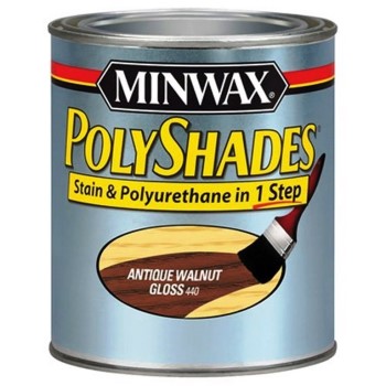 PolyShades Stain & Polyurethane Gloss,  Antique Walnut ~ Quart