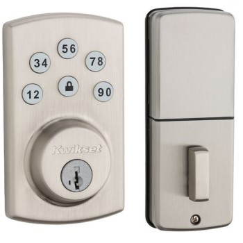 Kwikset 99070-101 Powerbolt Touchpad Electronic Deadbolt ~ Satin Nickel