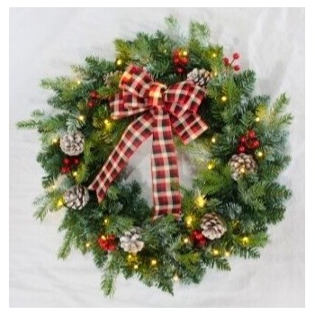 Mxd Needle Deco Wreath