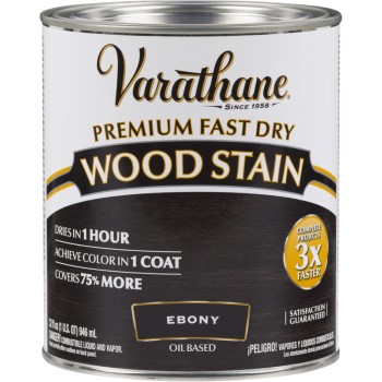 Rust-Oleum 269395 Varathane Premium Fast Dry Interior Wood Stain, Ebony ~ Quart 