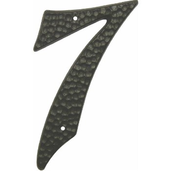 House Number 7, Black 4.5 inch