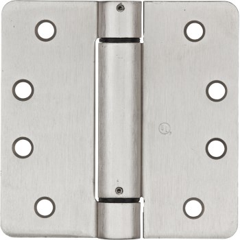 Self-Closing Hinge - 1/4" Radius, Satin Nickel ~ 4" x 4"  
