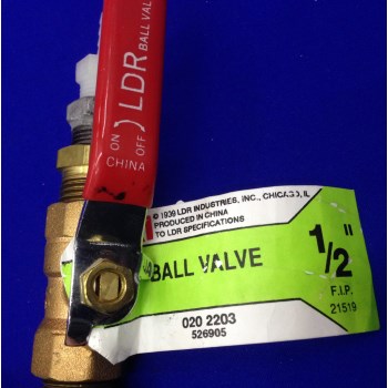LDR Lead Free Standard Port Ball Valve - 1/2"