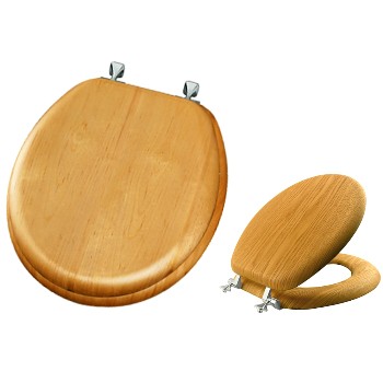 Toilet Seat, Natural Oak Veneer/Round