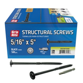 Grip-Rite Flathead Wood Screw - 5/16x5"