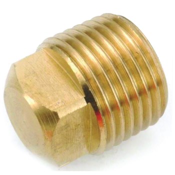 Brass Square Head Pipe Plug, Lead Free - 1/4"