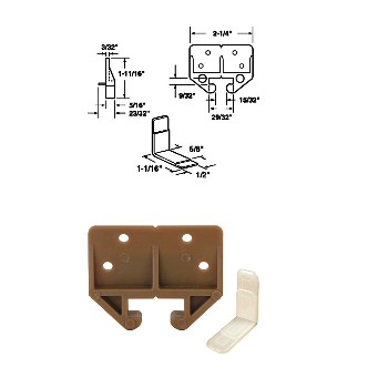 Drawer Track Guide Kit, 29/32", Plastic