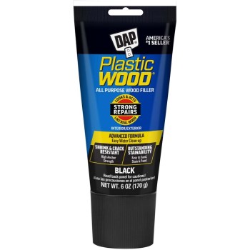 DAP Plastic Wood All-Purpose Wood Filler, Black - 6 oz