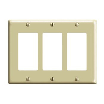 Decora 3-Gang GFCI Wall Plate ~ Ivory