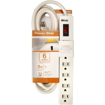 6 Outlet Power Strip ~ 8 ft.