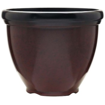 Southern Patio HDR-012481 Planter, Chocolate Cherry ~ 18" Dia. x 14.5" H