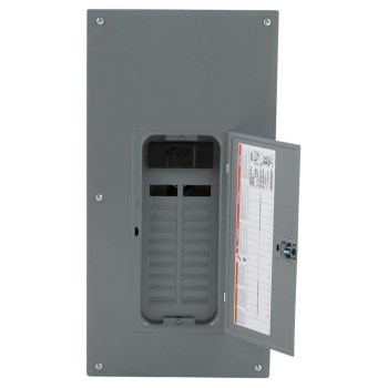 Main Breaker Load Center with Cover, Indoor - 200 Amp, Grey