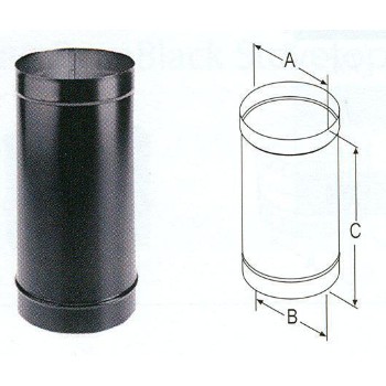 Stove Pipe, Single Wall ~ 8" x 12"