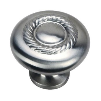 Hardware House  488346 Rope Design Cabinet Knob, Satin Nickel  ~ 1 1/4"