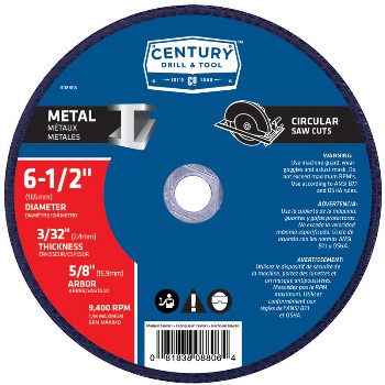 Century Drill & Tool   08806 6-1/2in. Mtl Cutting Blade