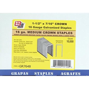 Prime Source GR7648 Staples, Electro-Galvanized ~ 7/16" x 1 - 1/2"