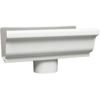  Amerimax   27010 Aluminum Gutter End w/Drop, Style K ~ 5"