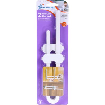 White Slide Cabinet Lock