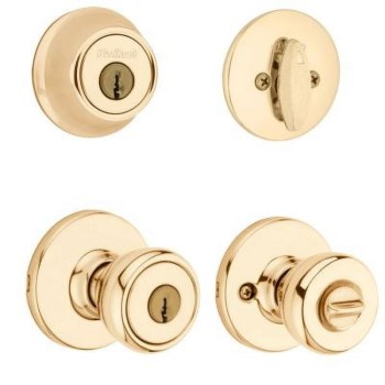 Kwikset Tylo Combo Lockset   Polished Brass