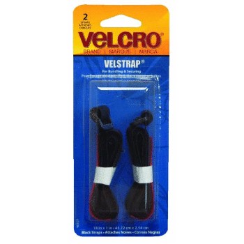 Velcro 90107 Wrap-A-Strap, 1"  x 18 " - 2 Pack