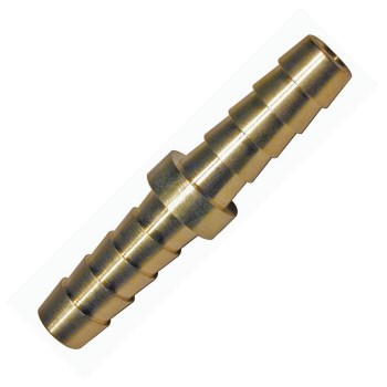 Tru-Flate Brass Barbed Air Hose Splicer - 1/4"