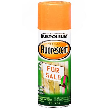 Rust-Oleum 1954830 Spray Paint, Fluorescent Orange