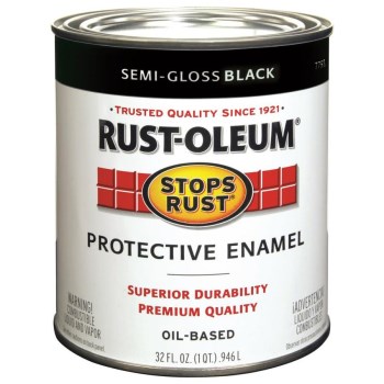 Rust-oleum 7798502 7798 Qt Semi Gloss Black Paint