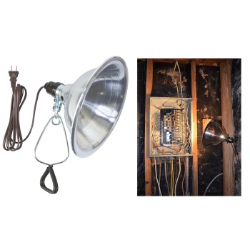 Woods Clamp Lamp W/Reflector w/6 Ft Cord  ~ 8 1/2"