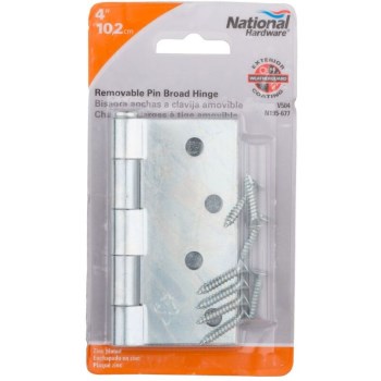 Zinc Loose-Pin Hinge 4 x 4 inches
