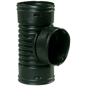 ADS Singlewall Snap Tee  Corrugated Drain   4"
